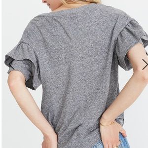 Madewell Tops - Madewell Ruffle-Sleeve Tee size extra small Madewell Tops - Madewell Ruffle-Sleeve Tee size extra small